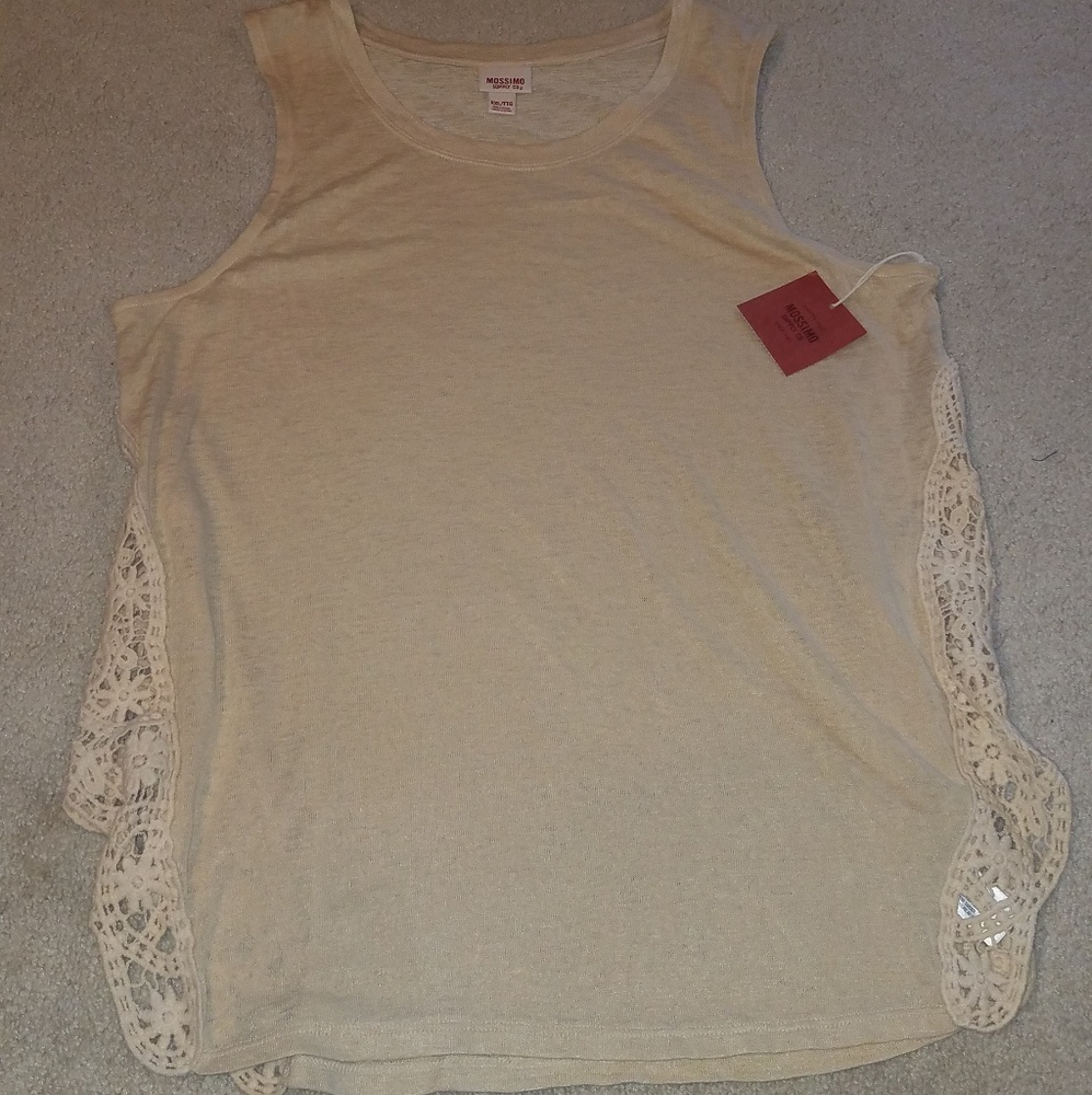 Mossimo Natural Crochet Tank